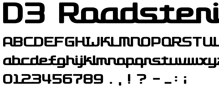 D3 Roadsterism font